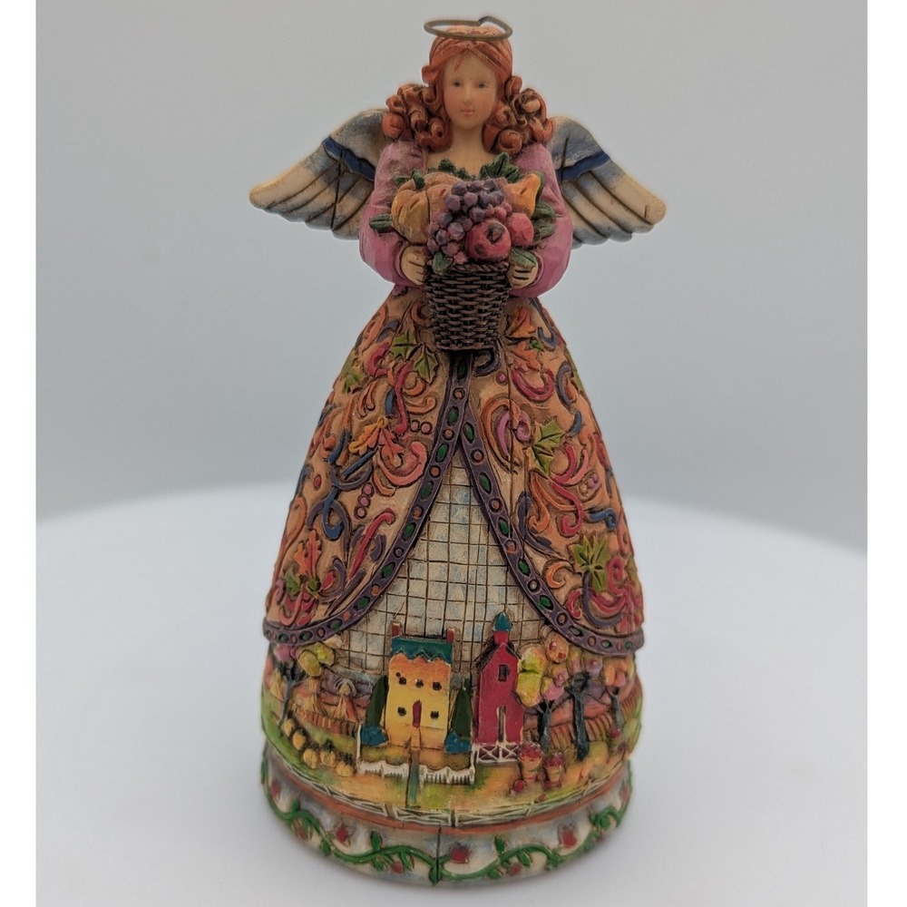 Jim Shore 2006 Heartwood Creek "Bountiful Angel" Figurine Harvest Fall Approx 5"